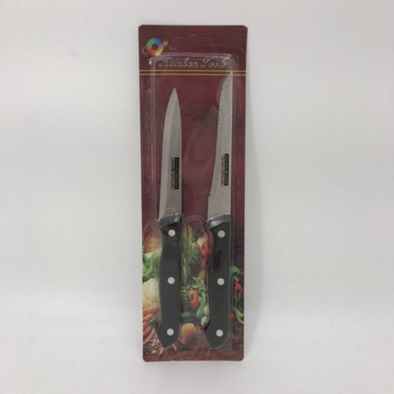 Premium 2pc Knife Set for chefs and home cooks, featuring stainless steel blades and ergonomic handles for precision and comfort.
