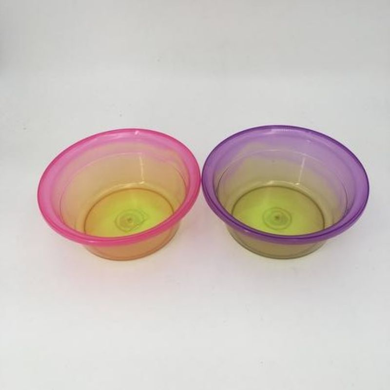 Set of 12 versatile plastic basins, 26 x 10.6cm, in bright colors, perfect for kitchen, crafts, and organization.