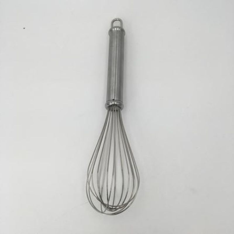 Set of 12 durable 12-inch egg beaters for whipping eggs, mixing batter, and creating meringues easily in any kitchen.