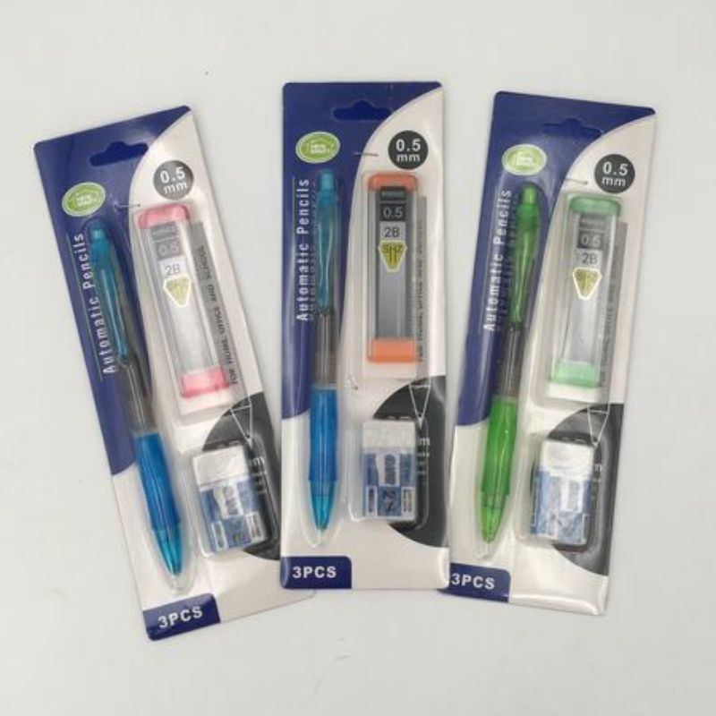 Set of 12 ergonomic mechanical pencils for precise writing and sketching, featuring vibrant colors and refillable fine leads.