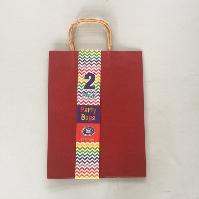 Vibrant red gift bags, 25 x 33 x 12 cm, perfect for any occasion, eco-friendly, pack of 24 for elegant gifting.