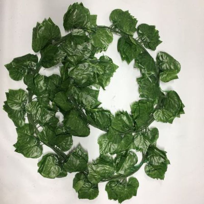 Lifelike 2.3m artificial leaves set (12pcs) for versatile home decor, events, and outdoor aesthetics without maintenance.