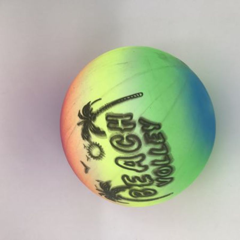 Vibrant set of 12 inflatable beach balls, 9" each, perfect for summer parties and outdoor fun.