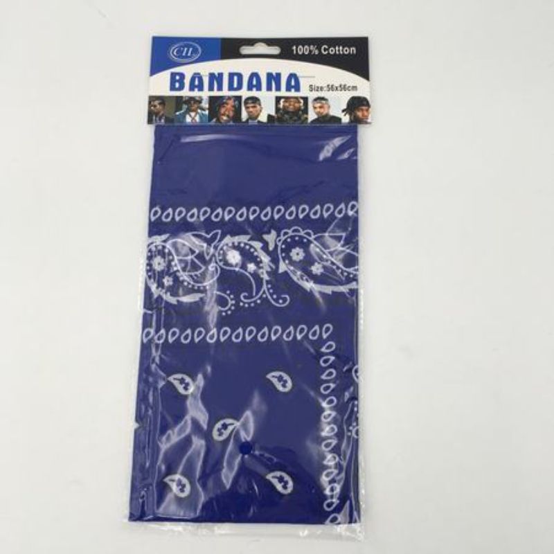 Set of 12 blue bandanas, each 56x56 cm, ideal for fashion, crafts, and outdoor activities with durable, high-quality fabric.