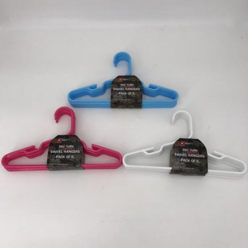 Colorful plastic hangers for kids, 12 assorted packs, lightweight and durable for organizing closets efficiently.