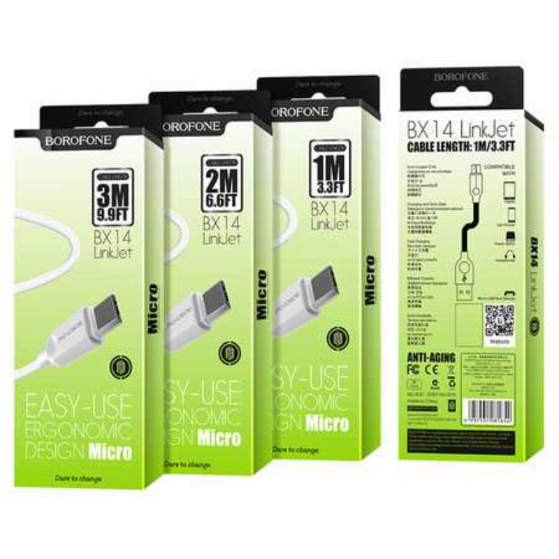 Set of 12 white 1m USB Micro cables for fast charging and data transfer, ideal for smartphones and tablets.