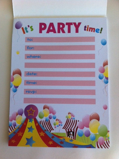 Elegant Party Invitations - 20 sheets, 19 x 4.5 cm, perfect for birthdays and weddings with ample writing space.