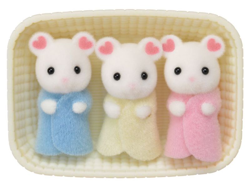 Marshmallow Mouse Triplets - Sylvanian Families