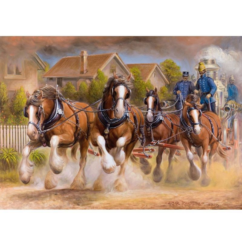 XL Jigsaw Puzzle featuring stunning Australian history artwork with 500 extra large pieces, suitable for ages 8 and up.