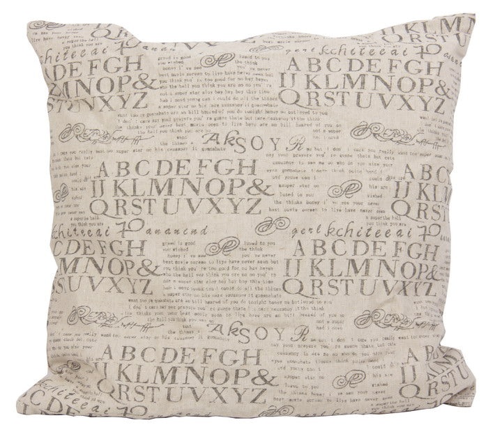 Stylish 40x40x15 cm Calico Word cushion with zip cover, thick fabric for comfort, perfect for any living space.