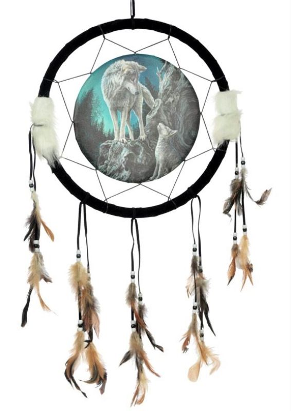 Dreamcatcher featuring intricate design and vibrant feathers, symbolizing protection and positive energy, 33cm diameter.