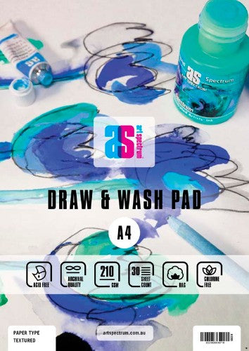 As Draw & Wash Pad Textured A3 210g