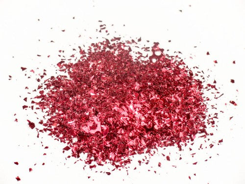 Vibrant red confetti glitter in a 500ml jar, perfect for crafts, scrapbooking, party decor, and non-toxic family fun.