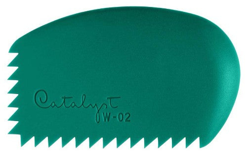 Princeton Catalyst Wedge W-02: flexible silicone tool for artists, blending brush and palette knife functions for versatile painting.