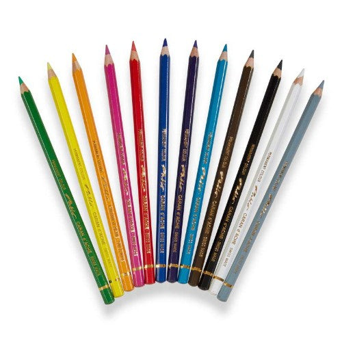 Caran d'Ache Pablo Mauve Artist Pencils (3) featuring vibrant colors, high covering power, and eco-friendly craftsmanship.