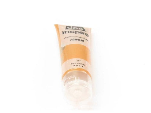 75ml tube of Raw Sienna acrylic paint from Phoenix, ideal for artists with vibrant color and quick-drying formula.