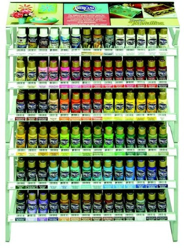 Premium 2oz Americana Acrylic paint in black-green, perfect for versatile projects on various surfaces with a matte finish.