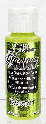Glamour Dust 2oz Limelight: premium ultra-fine glitter paint for dazzling arts and crafts, ideal for adding shimmer to projects.