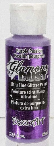 Glamour Dust 2oz Purple Passion, ultra-fine glitter paint for rich purple shimmer on art and crafts projects.