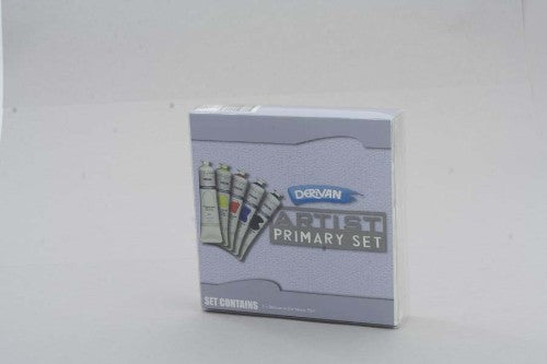 Colorful 5-tube pack of Derivan Artist acrylic paint, perfect for vibrant artwork and easy blending, water-resistant and lightfast.