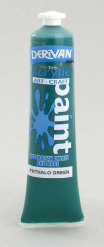 Vibrant 75ml phthalo green acrylic paint ideal for artists, featuring smooth consistency for versatile application and color mixing.