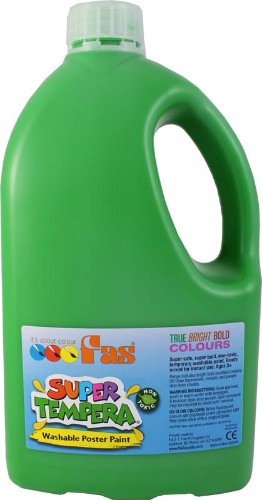 Fas Super Tempera 2ltr Leaf: vibrant, non-toxic poster paint for art education, ideal for large areas and creative projects.