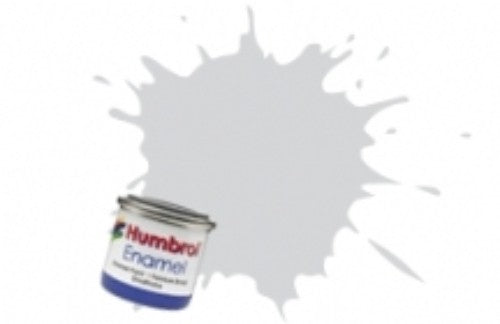 Humbrol Enamel 196 Light Grey - 14ml tin, ideal for modeling with fast-drying, solvent-based formula for smooth application.