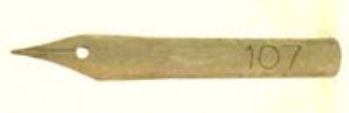 Hunt Nibs #107 pack of 12, featuring various widths and stiffness for precise calligraphy and artistic control.