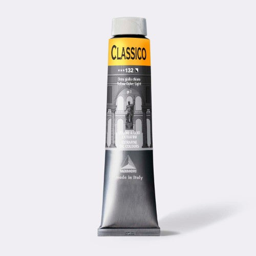Vibrant 200ml Yellow Ochre Lgt oil paint in a giant tube, perfect for rich tones in landscapes and portraits, crafted for artists.