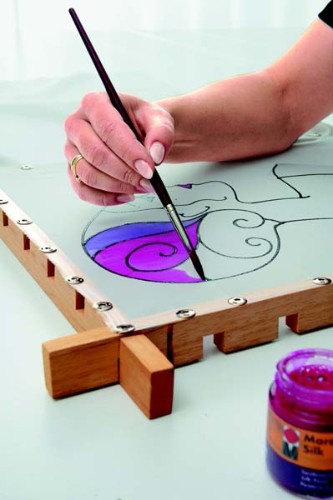 Marabu Silkart 50ml in Lavender, vibrant water-based silk paint for creative fabric projects with excellent flow and light fastness.