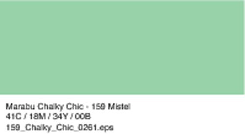 Marabu Chalky-Chic 100ml Mistletoe chalk paint in an elegant shade for transforming furniture and crafts with a vintage touch.