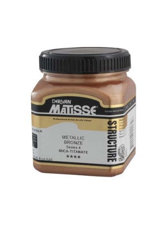 Matisse Structure Acrylic Paint in Metallic Bronze S4, 250ml, perfect for impasto effects and versatile applications.