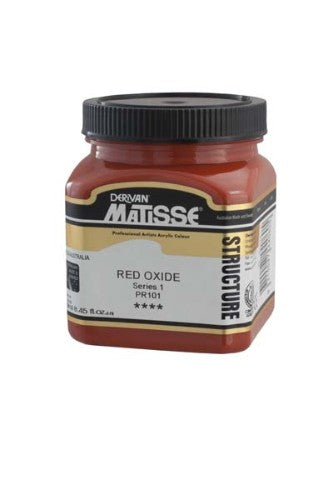 Vibrant 250ml Matisse Acrylic Paint in Red Oxide, ideal for dynamic artworks with rich texture and exceptional lightfastness.