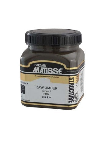 Acrylic paint in Raw Umber shade, 250ml, ideal for textured techniques and archival quality artwork creation.