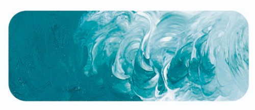 Vibrant Matisse Flow acrylic paint in Cobalt Turquoise S4, featuring fluid consistency for smooth brushstrokes and airbrush use.