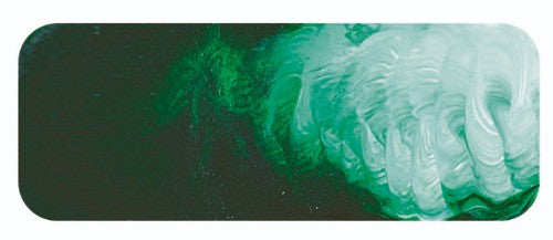 Vibrant Matisse Flow Acrylic Paint in Emerald S3, featuring thin viscosity for smooth brushstrokes and intense color saturation.