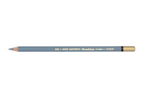 Light grey Mondeluz Aquarelle Pencil, versatile water-soluble art tool for vibrant color blending and shading.