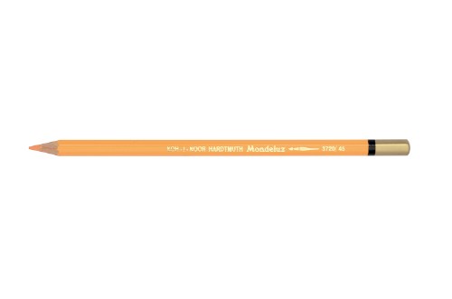 Mondeluz Aquarelle Pencil in Light Orange, featuring water-soluble pigments for vibrant color and smooth blending.