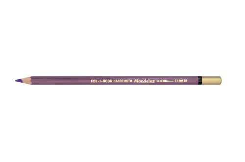 Vibrant Mondeluz Aquarelle Pencil in Permanent Violet; soft, water-soluble core for versatile wet and dry art techniques.
