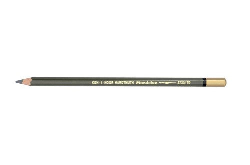 Dark Grey Mondeluz Aquarelle Pencil, water-soluble for precise coloring and blending, ideal for artists on various surfaces.