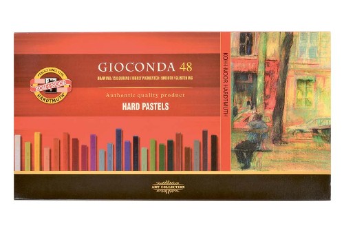 Gioconda Oil Chalks 48s, a vibrant set of hard pastels ideal for artists, featuring 48 rich colors for drawing and shading.