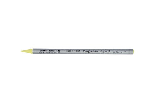 Pack of 12 Progresso Aquarelle Yellow Lt pencils featuring hexagonal barrels and soft, blendable leads for vibrant watercolor art.