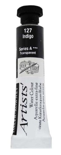Daler-Rowney 5ml Indigo Watercolour tube showcasing rich, vibrant pigment for professional artists' stunning brushwork.