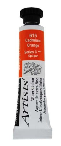 Daler-Rowney 5ml Cadmium Orange watercolour tube, featuring vibrant pigments, optimal lightfastness, and rich colour intensity.