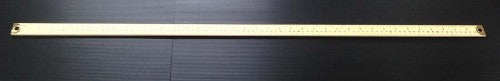 Wooden 100cm metre ruler with metal ends, featuring clear markings for precise measurements in projects, crafts, and carpentry.