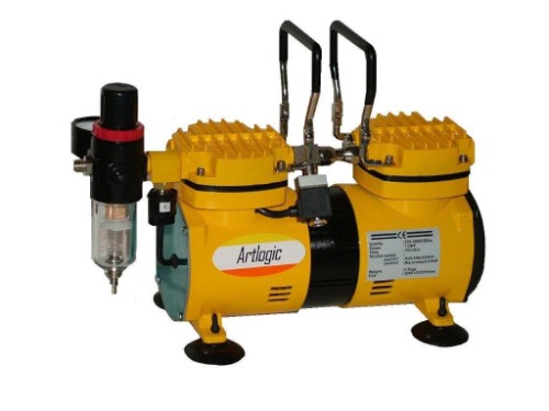 Sparmax AC1418 Artlogic air compressor features single-cylinder design, precision pressure control, and portable, quiet operation for artists.