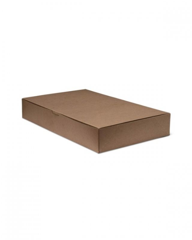 Natural Kraft flip-top gift boxes, 254x381x51mm, pack of 100, eco-friendly, sturdy, ideal for presents and branding.
