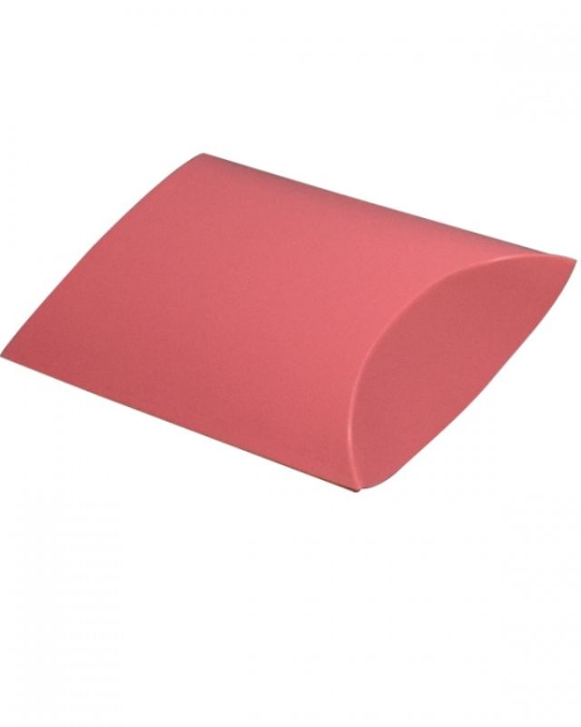 Coral chiffon matte pillow boxes, pack of 250, perfect for elegant gift packaging in various occasions.