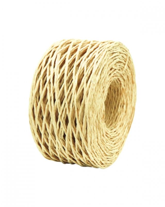 Versatile 2mm straw paper twine roll, 100m long, perfect for gift wrapping and eco-friendly crafting projects.