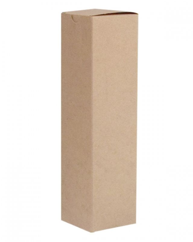 Natural kraft wine bottle box, perfect for elegant gifting; fits standard bottles, pack of 100, size 89x89x343mm.
